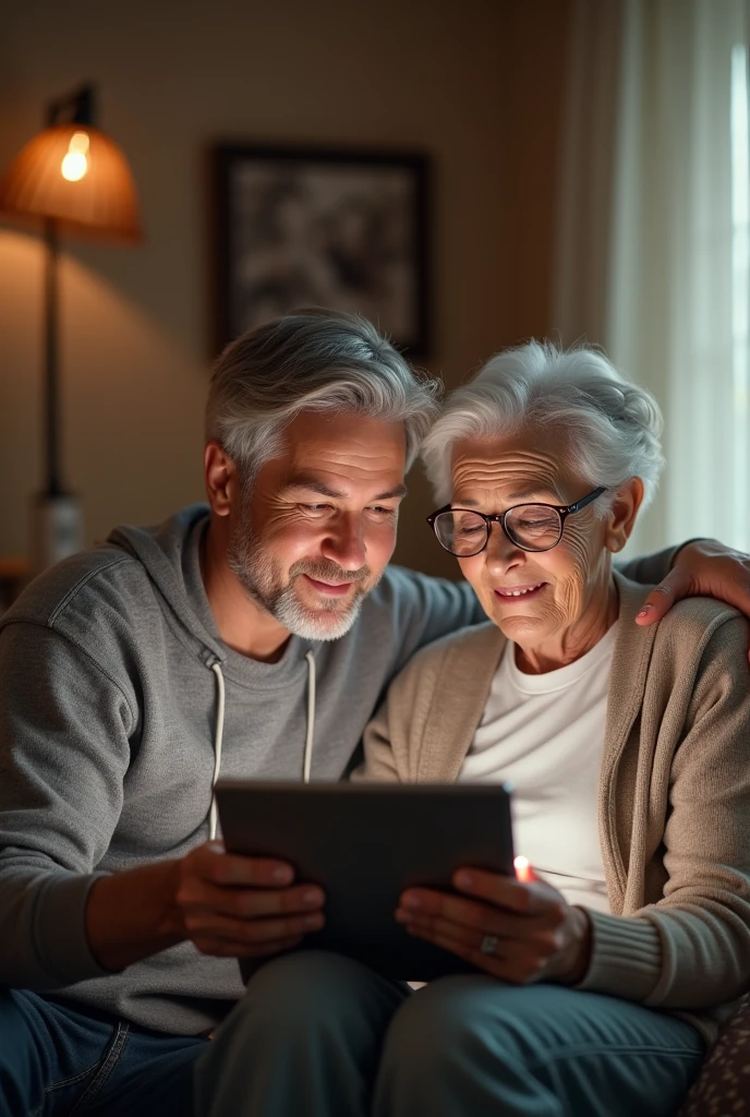 Senior woman using tablet